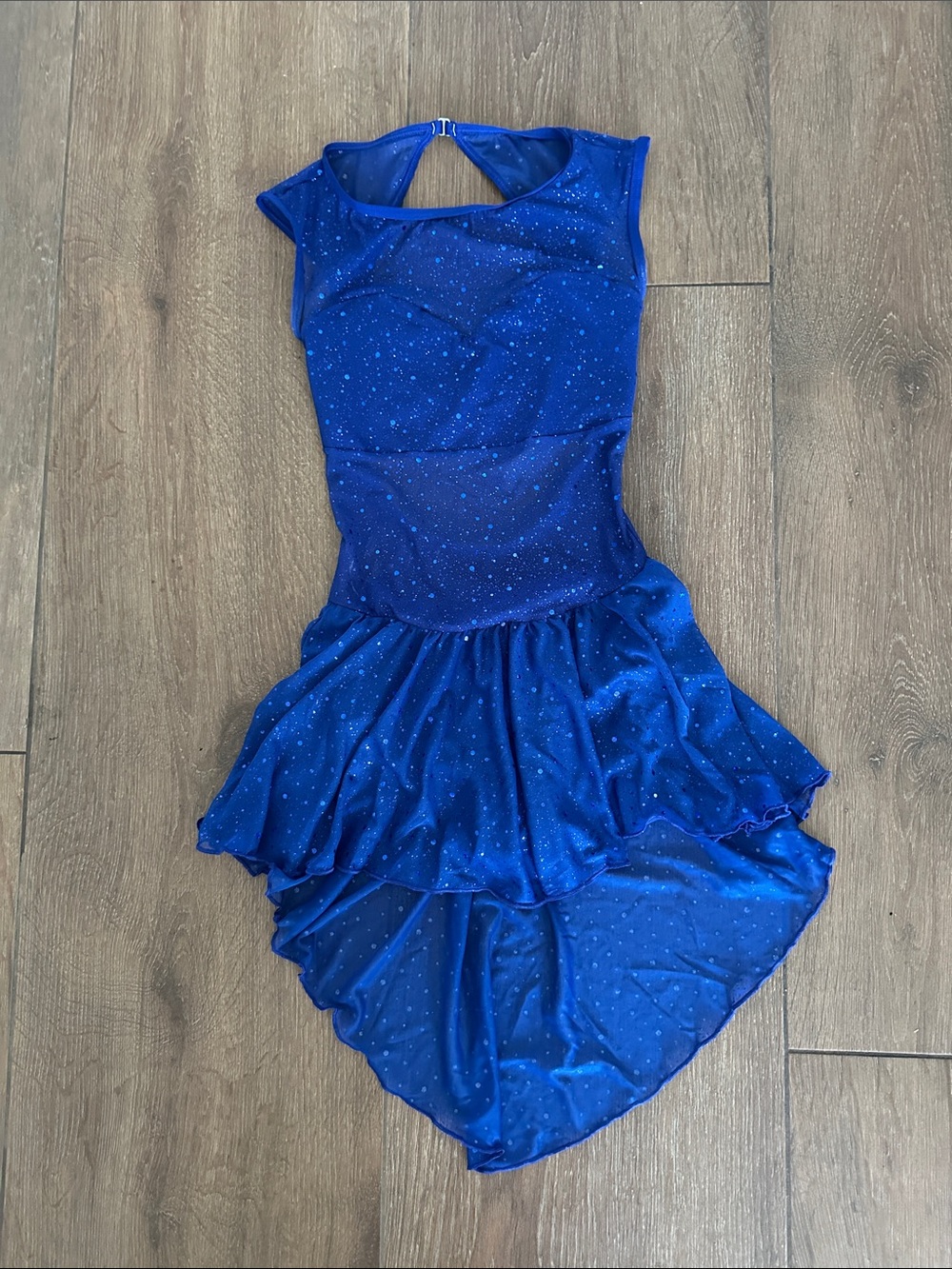 Body Wrappers Royal Blue Sparkle High-Low Dance/Halloween Dress.